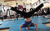 Dużym zainteresowaniem cieszył się pokaz gimnastyczny uczniów pijarskich szkół