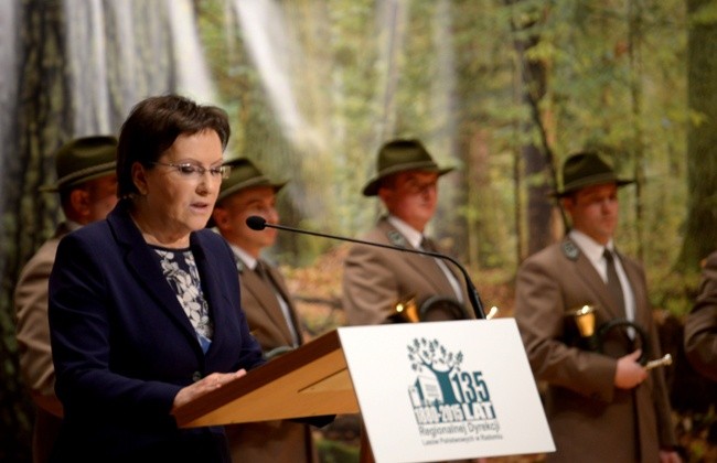 Na jubileuszu radomskich leśników jako pierwsza przemawiała premier Ewa Kopacz