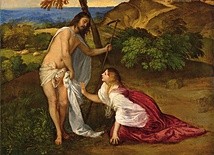 Tycjan (Tiziano Vecellio) „Noli me tangere”  olej na płótnie, 1511–1515 National Gallery, Londyn