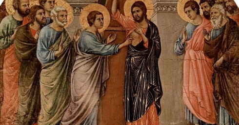 Duccio, Chrystus i niewierny Tomasz