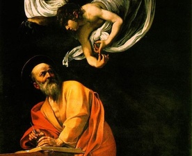 Caravaggio, Św. Mateusz i anioł