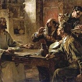 Léon-Augustine Lhermitte „Wieczerza w Emaus”  olej na płótnie, 1892 Muzeum Sztuk Pięknych, Boston