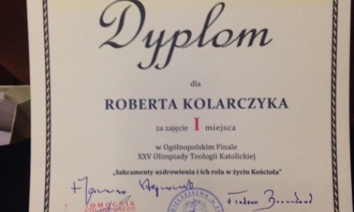 Licealista z Rybnika najlepszy w Polsce