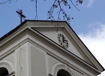 Zegar w dzwonnicy parafii katedralnej w Łowiczu