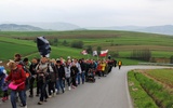 Choć słońce ukryło się za chmurami, pielgrzymi mogli podziwiać najpiękniejsze widoki na szllaku do Łagiewnik