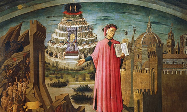 „Boska komedia” Dantego Alighieri, fresk w katedrze we Florencji