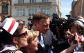 Andrzej Duda na proteście pielęgniarek