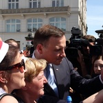 Andrzej Duda na proteście pielęgniarek