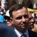 Andrzej Duda na proteście pielęgniarek