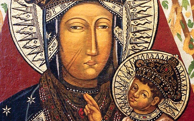  Maryja i Dzieciątko Jezus z czczonego w Popowie cudownego obrazu