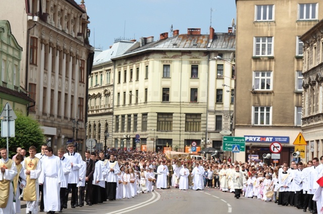 Procesja Bożego Ciała ulicami Bielska-Białej