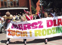  Marsze dla Życia i Rodziny przeszły 7 czerwca przez Jastrzębie-Zdrój, Wodzisław Śląski i Tychy (na zdjęciu)