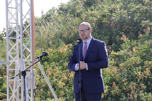 Poświęcenie tablicy na Westerplatte