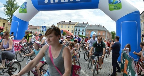 Rodzinka na rowerze