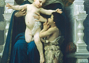 Adolphe William Bouguereau „Maryja z Dzieciątkiem  i św. Janem Chrzcicielem” olej na płótnie, 1881 Muzeum Sztuki Uniwersytetu Cornell Ithaca