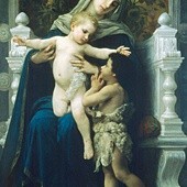 Adolphe William Bouguereau „Maryja z Dzieciątkiem  i św. Janem Chrzcicielem” olej na płótnie, 1881 Muzeum Sztuki Uniwersytetu Cornell Ithaca