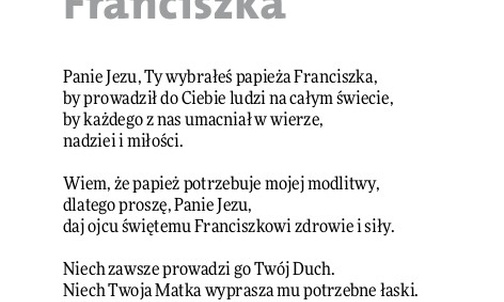 Za papieża Franciszka