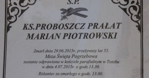 Pogrzeb śp. ks. Mariana Piotrowskiego cz. 1