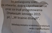 Oratorium Letnie u Sióstr Dominikanek  pt. „W krainie Dżungli” cz. 3