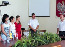   Goście z Ukrainy podczas spotkania z tarnobrzeskim starostą 