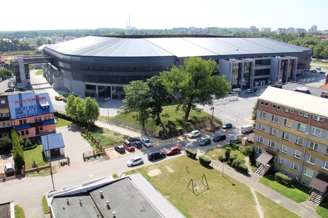 Nowy stadion w Tychach - z zewnątrz