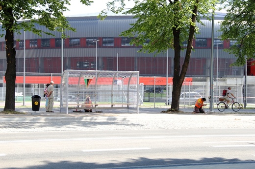 Nowy stadion w Tychach - z zewnątrz