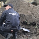 Prace ekshumacyjne na cmentarzu garnizonowym 