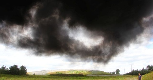 Czarne chmury nad Lubinem