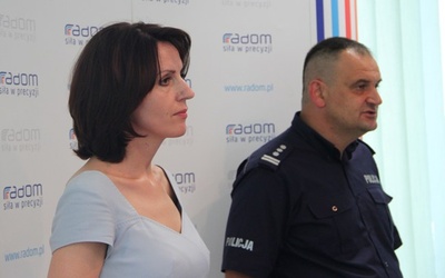 Anna Białkowska, wiceprezydent Radomia, i Karol Szwalbe, komendant miejski policji w Radomiu