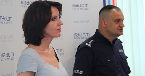Anna Białkowska, wiceprezydent Radomia, i Karol Szwalbe, komendant miejski policji w Radomiu