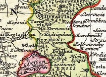 Stare Tarnowice (Alt Tarnowiz) i Tarnowskie Góry (Tarnowiz) na mapie Śląska Johanna Matthiasa Hasego z 1746 r.