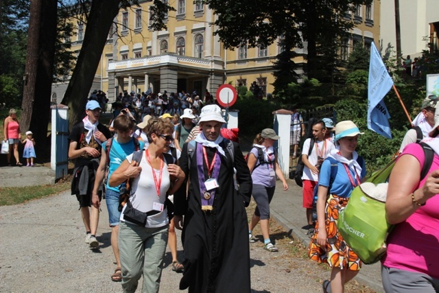 Powitanie pielgrzymów w Kończycach Wielkich