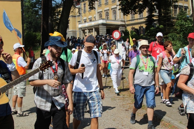 Powitanie pielgrzymów w Kończycach Wielkich