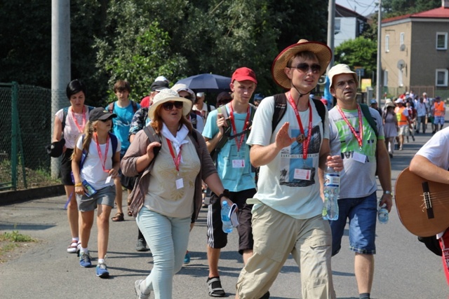 Powitanie pielgrzymów w Kończycach Wielkich