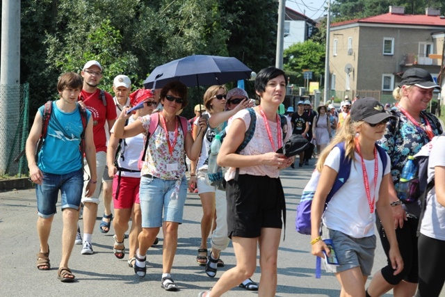 Powitanie pielgrzymów w Kończycach Wielkich