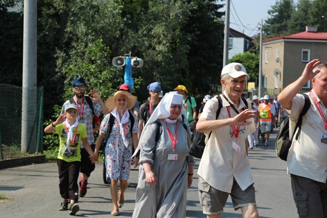 Powitanie pielgrzymów w Kończycach Wielkich