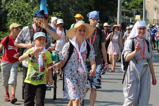 Powitanie pielgrzymów w Kończycach Wielkich