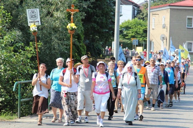 Powitanie pielgrzymów w Kończycach Wielkich