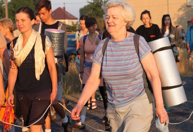 Z Borek Wielkich w stronę lasu za Dąbrową