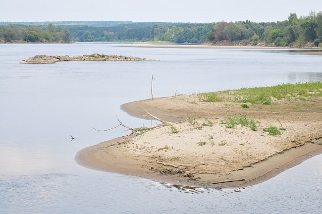 Niski poziom wody w Wiśle