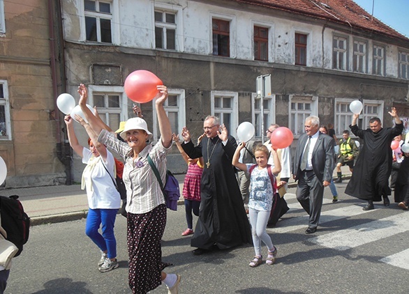 Wejście pielgrzymki do Myśliborza