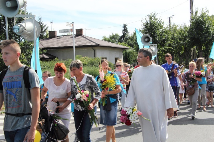 Powitanie pielgrzymów w Głownie