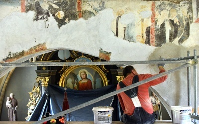 Unikatowe freski w Kątach Bystrzyckich