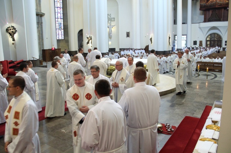 Pielgrzymka Księży Archidiecezji Katowickiej do katedry