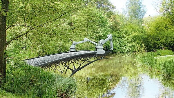  Taki most drukowany  przez roboty (na zdjęciu jego wizualizacja) powstanie w Amsterdamie