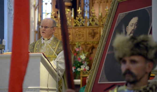 Mszy św. przewodniczył ks. prał. Edward Poniewierski, kanclerz Kurii Biskupiej