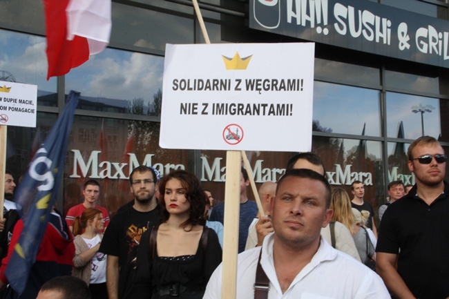 Protestowali przeciko przyjęciu imigrantów