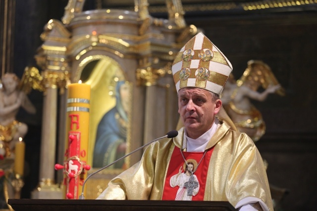 Powitanie obrazu Jezusa Miłosiernego w kościele św. Marii Magdaleny w Cieszynie