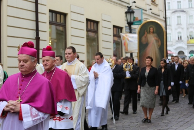 Powitanie obrazu Jezusa Miłosiernego w kościele św. Marii Magdaleny w Cieszynie