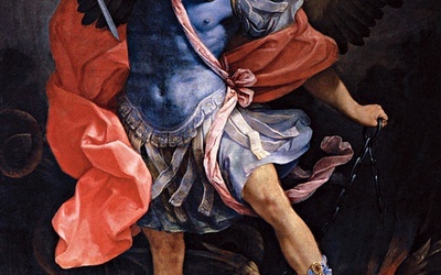Guido Reni „Archanioł Michał” olej na płótnie, 1635  kościół Santa Maria  della Concezione, Rzym